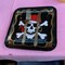 8 Count Pirate Party Square Paper Plates 9 Inch Skull Crossbones Dinner Plates